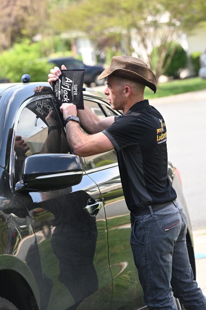 jay-my-locksmith-fort-mill-sc-car-lockout-air-jack-wedge-door Jay My Locksmith Fort Mill SC provides fast professional car lockout services. Our mobile locksmith uses specialized tools including slim jim, airbag wedge, and long reach tools to safely unlock your vehicle without damage. Available 24/7 for emergency car lockout service in Fort Mill, SC.
